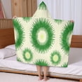 thumbnail image 5 of Green Tie Dye Sunburst Pattern Hooded Bath Towel，50"x30" for Ages 3 To 12 Kids, Quick Dry Lightweight Soft Microfiber Hood Beach Towel Cover Up for Kids, 5 of 7