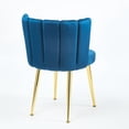 thumbnail image 6 of Blue Velvet and Metal Dining Chairs / Simple Structure for Easy Setup, 6 of 6