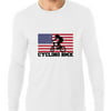USA Olympic - Cycling BMX - Flag - Silhouette Mens Long Sleeve T-Shirt