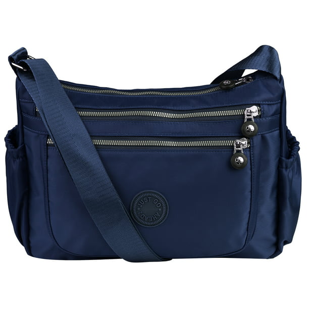 Crossbody Bags for Women, Multi Pocket Shoulder Bag Waterproof Nylon Travel Purses and Handbags ...