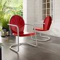 thumbnail image 6 of Crosley Furniture Griffith Metal Outdoor Chair - Red, 6 of 23