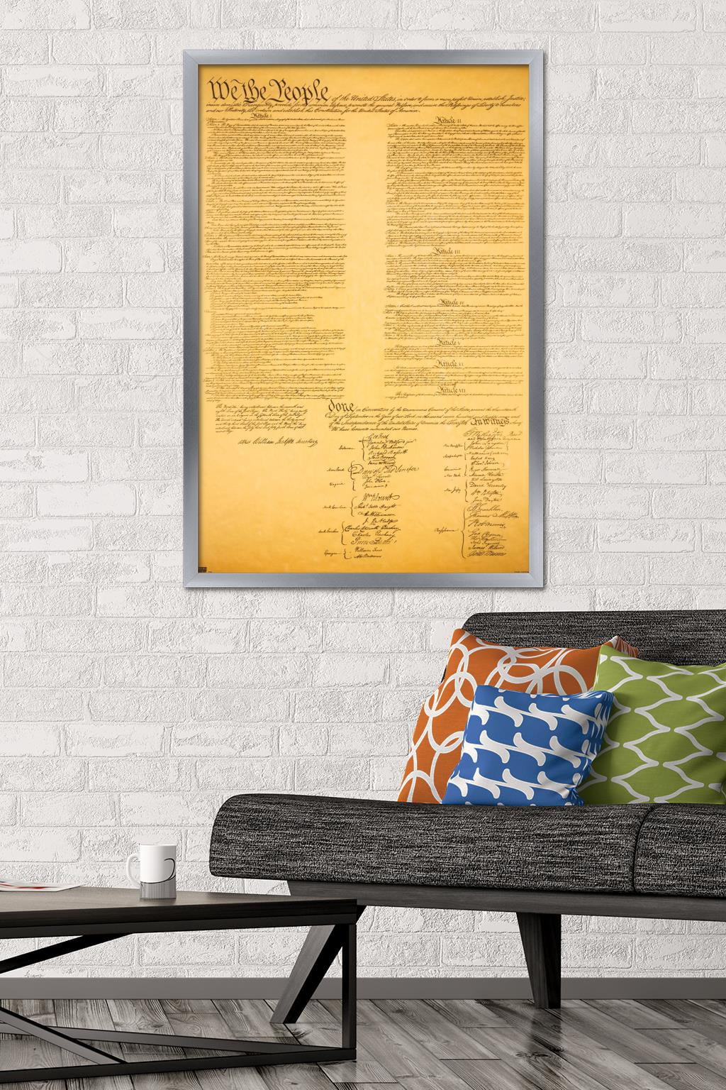 The Constitution Wall Poster, 22.375" x 34", Framed