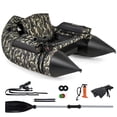 thumbnail image 1 of Gymax Inflatable Float Tube w/ Flippers Fish Ruler Rod Holder Storage Pockets Pump, 1 of 10
