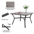 thumbnail image 2 of Sophia & William Wood-like Metal Rectangular Outdoor Dining Table for 4 Chairs, 2 of 5