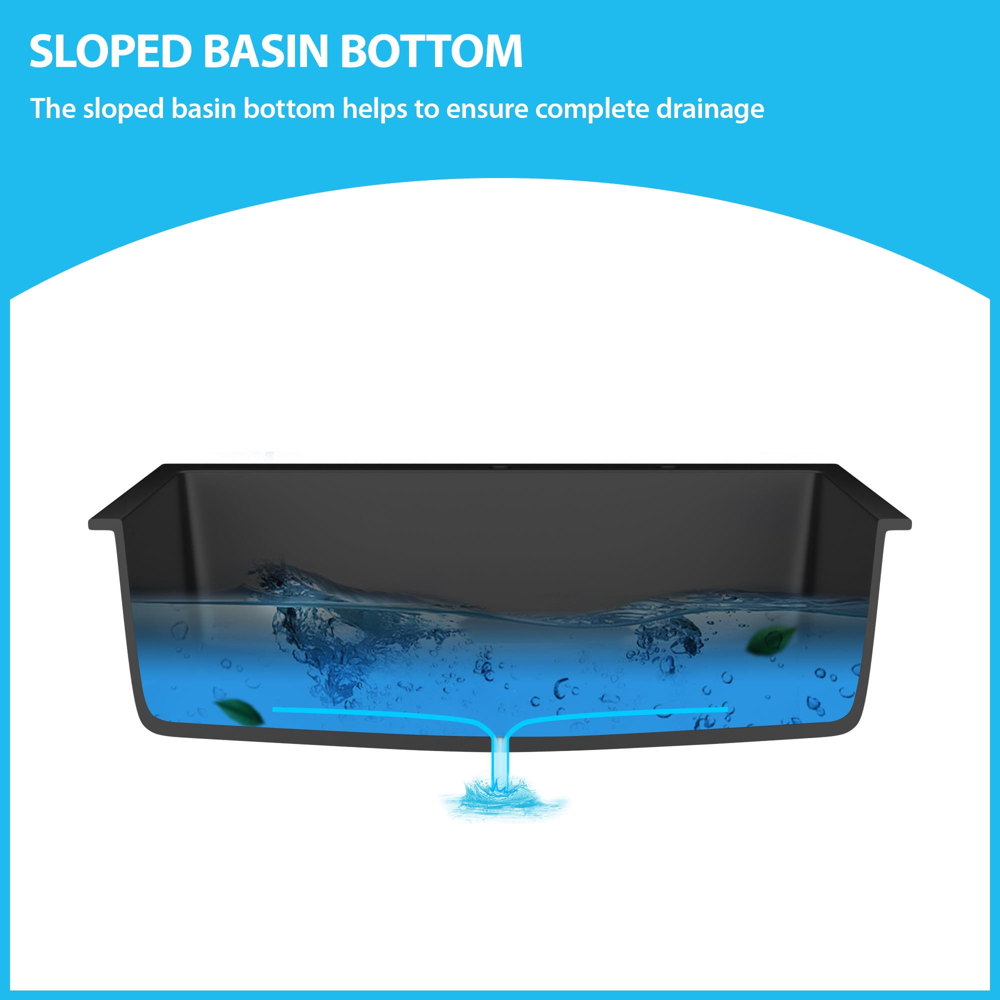 33 Inch Drop-In Topmount Single Bowl Granite Quartz Composite Kitchen Sink, Black, Heat Resistant Scratch Resistant Easy to Clean Non-Porous Sink with Bottom Grid, Drain Strainer
