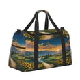 thumbnail image 2 of Rocae Sunflowers At Sunset Print Hand Travel Bag Travel Duffel Bag and Fitness Bag, Women's Waterproof Weekend Tote, Men's Travel and Fitness Essentials, 2 of 7