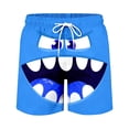 thumbnail image 5 of ibiyuan Funny Expression Graphic Mens Swim Trunks Elastic Waist Mens Bathing Suits Stretch Drawstring Waist Beach Swimming Pool Swimwear Beach Shorts, 5 of 5