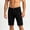 Black, variant on Avirosel Men's Casual Slim Fit Faux Denim Jean Shorts Skinny Stretch Summer Hot Short with Pockets for Summer Daily Wear Black