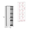 thumbnail image 3 of Wooden Cabinets, Hoyt Kitchen Pantry Storage Cabinet With and Five Interior and Exterior Shelves, Multicolor Living Room Cabinets,Engineered Wood Cabinets With Doors, 3 of 7