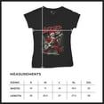 thumbnail image 7 of Sleigher World Tour Women's V-Neck T-shirt Santa Claus Skeleton Rock and Roll Legend Guitar Band Christmas Tree Xmas Tee, 7 of 7