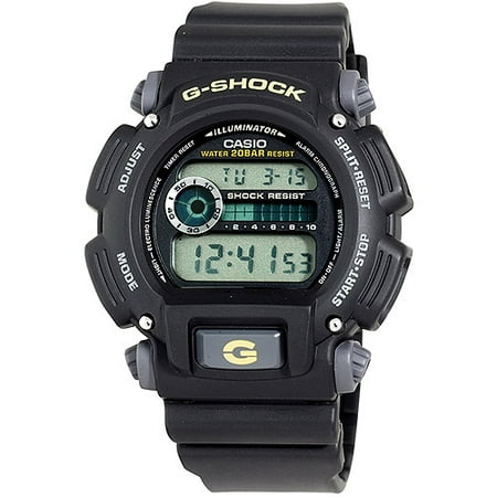 Casio Men's Black G-Shock Watch With Electro-Luminescent Backlight, Resin - Walmart.com