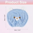 thumbnail image 2 of Unique Bargains Hair Drying Towel Hair Towel Wrap for Women Absorbent Hair Turban Towel for Dry Curly Short Hair Blue, 2 of 7