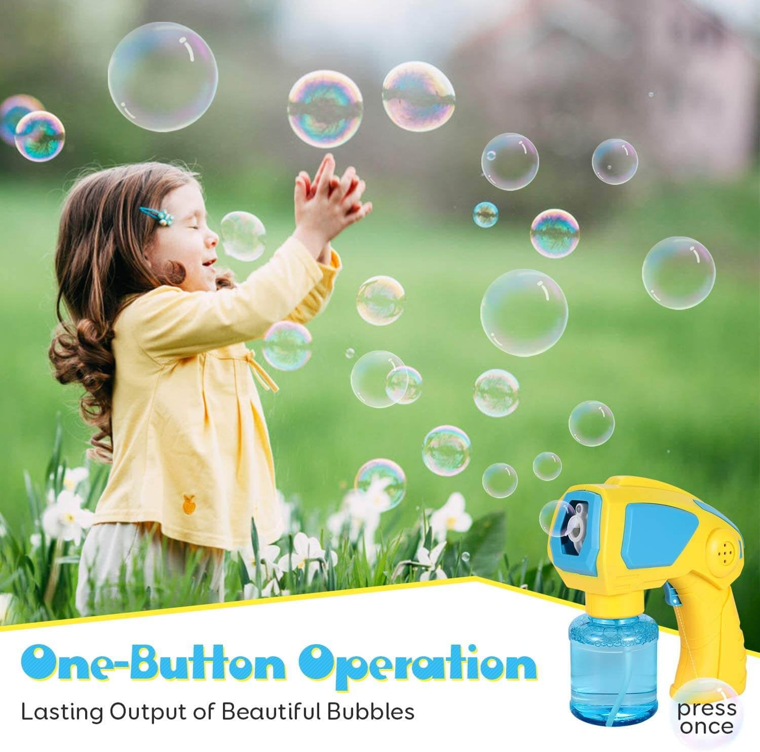 Buy WisToyz Bubble Machine Automatic Bubble Gun Pack of 2 Bubble