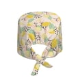 thumbnail image 2 of Kdxio Lemon Leaves Pattern Turban Hat for Women Men Comfortable Adjustable Cleaning Working Cap with Sweatband, 2 of 8