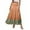 Orange, variant on WTOBBY Women's Solid Color High Waist A-Line Skirt Tiered Ruffle Hem Boho Trumpet Skirt Casual Beach Flowy Long Skirt with Folded Waist Detail,Black L