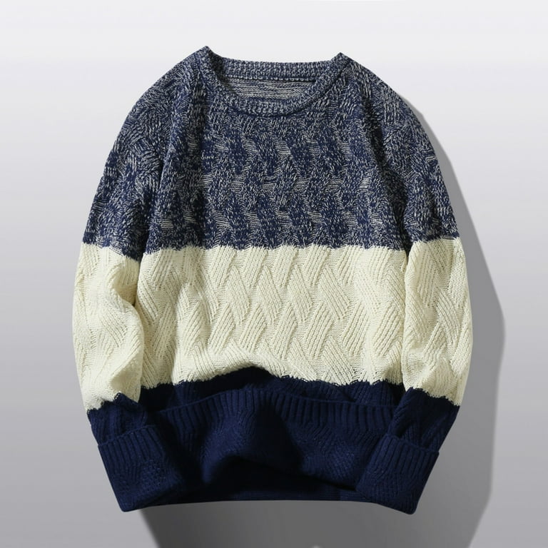 New Color Matching British Fashion O-neck Men's Sweater New Color Matching British Fashion O-neck Men's Sweater