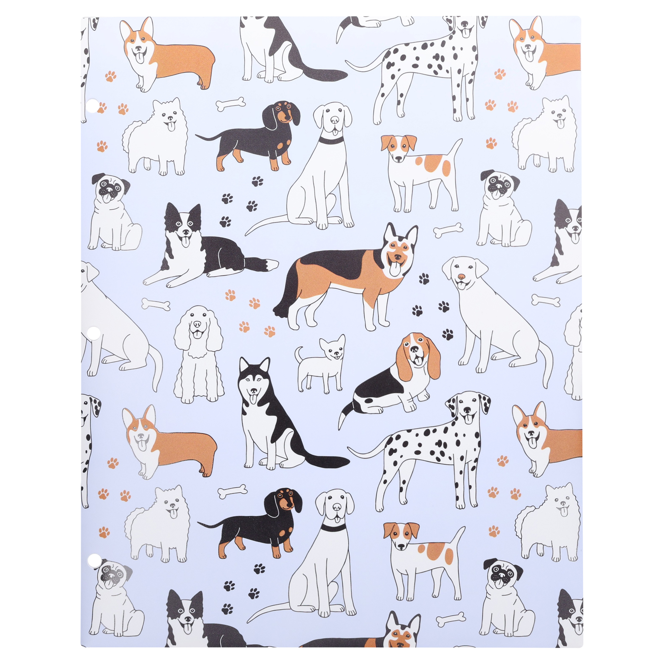 Carpeta de polipropileno con 2 bolsillos Pen+Gear, perros multicolores 5