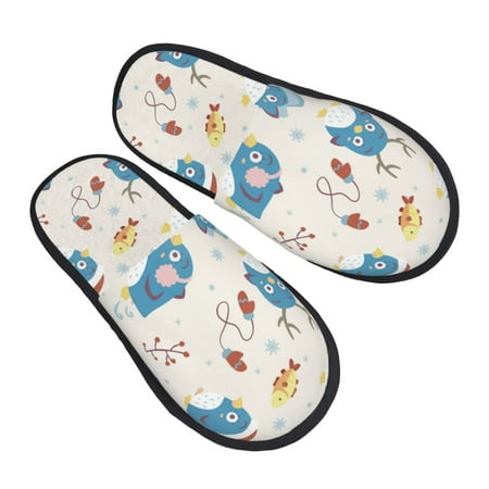 

House Slippers for Women Men - Cute cartoon penguin Soft House Shoes Fuzzy Slippers Lightweight Slip-On Cozy House Slippers for Woman Indoor Outdoor