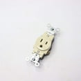 thumbnail image 6 of Leviton 5015-I 15 Amp, 125 Volt, Narrow Body Single Receptacle, Straight Blade, Commercial Grade, Grounding, Ivory, 6 of 6