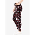 thumbnail image 3 of Woman Within Plus Size Petite Stretch-Cotton Knit Pull-On Printed Leggings, 3 of 4