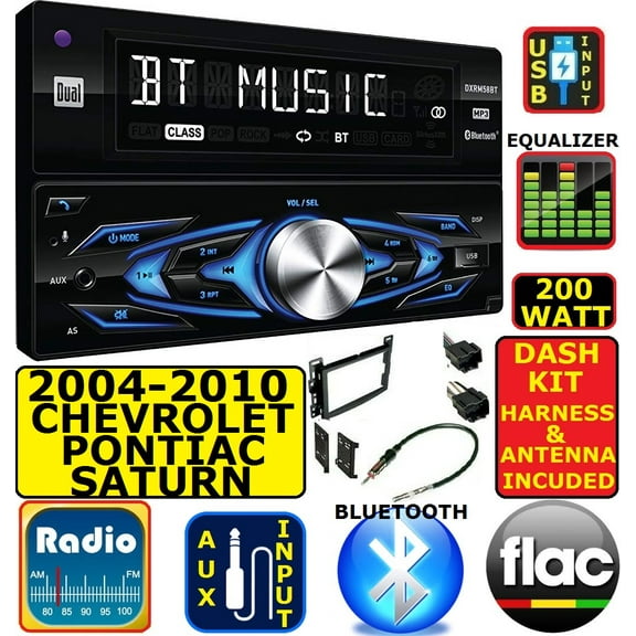 2004-2010 CHEVY PONTIAC SATURN BLUETOOTH USB AUX MP3 USB RADIO STEREO PACKAGE
