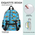 thumbnail image 5 of Excavator and No Entry Sign Blue Pattern Cute School Backpack Bag for School with Padded Back and Adjustable Shoulder Straps 15.25"x11.5"x5.25", 5 of 5