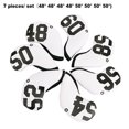 thumbnail image 3 of Naiovety 7 piezas de de hierro Driver Golf Club Cover Putter Number Headcover reemplazable Protector accesorios deportivos negro Golf blanco Naiovety OD019606-02, 3 of 6
