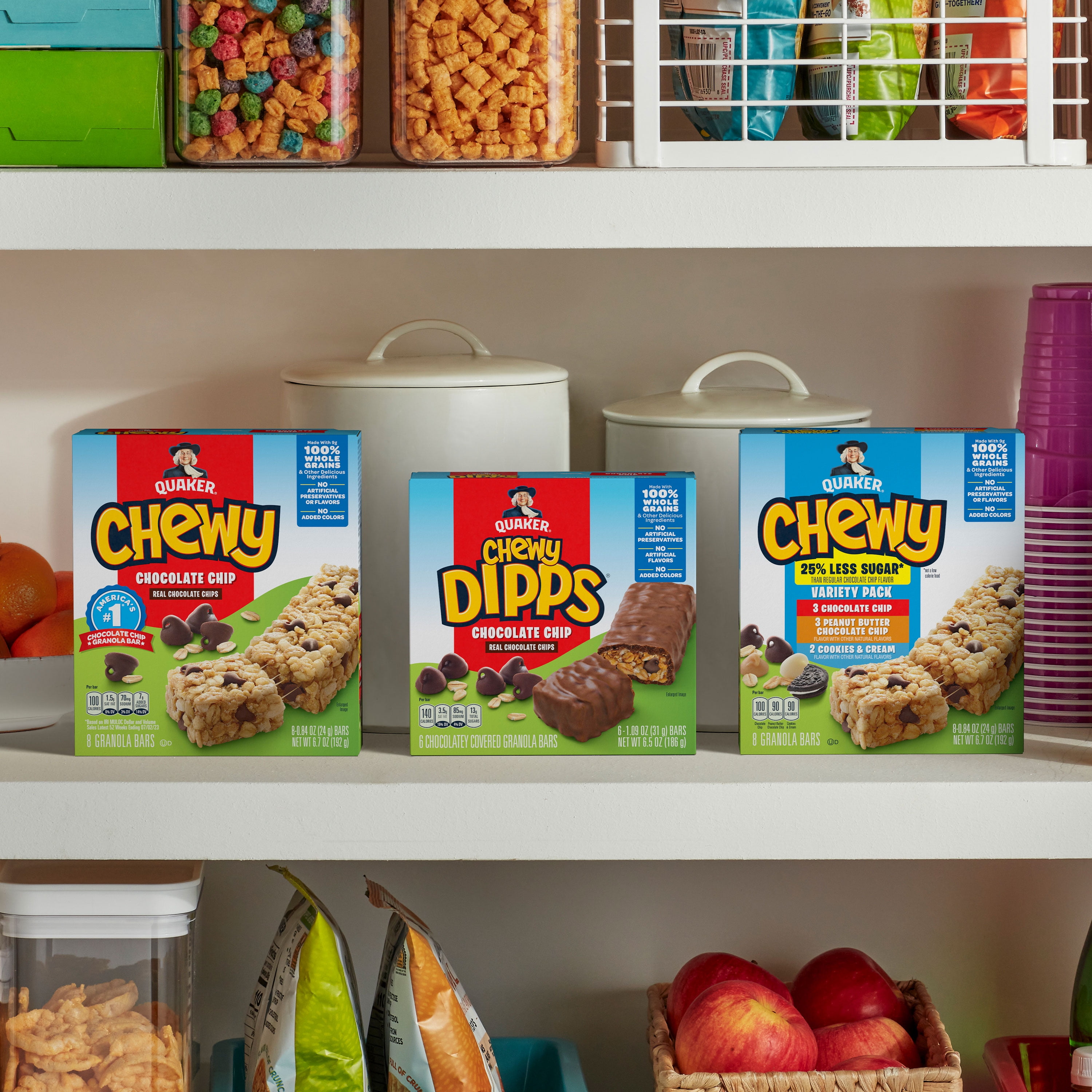 (4 pack) Quaker Chewy Granola Bars, Snickerdoodle, 0.84 oz, 8 Count
