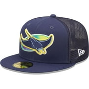 Men's New Era Navy Tampa Bay Rays Team On-Field Replica Mesh Back 59FIFTY Fitted Hat