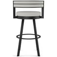 thumbnail image 4 of Amisco Tabouret de Comptoir Pivotant 26 Po. - Polyester Gris Clair / Métal Noir, 4 of 9