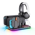 thumbnail image 2 of Station de Recharge et de Refroidissement Multifonction 12-en-1 pour Nintendo Switch 2, Support de Rangement pour Console avec Éclairage RVB, Station de Recharge à Dissipation de Chaleur Accessoires de Jeu, 2 of 6