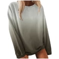 thumbnail image 2 of 2023 Chandail en Molleton Oversize pour Femmes Mode Femme Manches Longues Col Rond Blouse Imprimée Automne Pull Décontracté Tops Coupe Ample Tops pour Femmes, 2 of 5