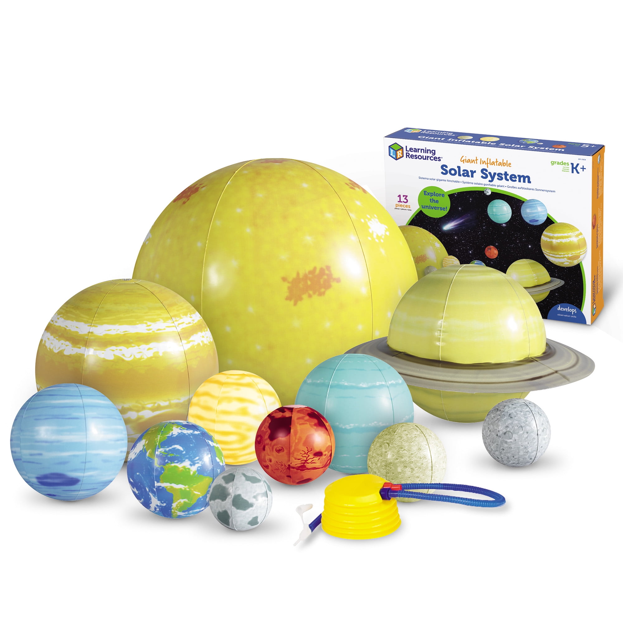Learning Resources Giant Inflatable Solar System Set - 12 Pieces, Toys for  Kids Boys Girls Ages 5 6 7+ Years, STEM Science Kit, Educational Gift -  