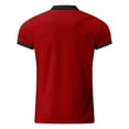 thumbnail image 4 of Mens Polo Shirts Muscle Turn Down Collar Slim Fit Short Sleeve Color Block Golfs Zipper Soft Tees Activewear, 4 of 4