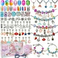 thumbnail image 2 of Charm Bracelet DIY Jewelry Gift Multicolor Durable Creative 129pcs Meaningful Crafts For Kids Glass Racelet Making Kit, 2 of 8