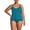 Paradise Teal, variant on Women's Plus Size DD-Cup Tulip Hem Tankini Top