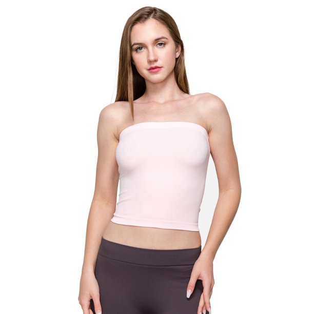 Tube Top Bandeau Stretch Sportivo Senza Spalline - Perfetto Per Yoga E Fitness