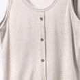 thumbnail image 5 of Bovxnpu Womens Pajama Set Crew Neck Sleeveless Button Tank Pocket Sleepwear, 5 of 5