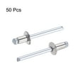 thumbnail image 4 of Uxcell 5mm Diameter 8mm  Length 304 Stainless Steel Blind Rivets 50 Pack, 4 of 4