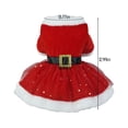 thumbnail image 3 of Disfraz navideño para perro, de Papá Noel, con abrigo polar de invierno, suave, transpirable y cálido, color rojo, para perro y gato, divertido, para fiesta de mascotas, talla L, 3 of 6