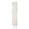 thumbnail image 5 of Women Elegant Bandage Sleeveless Long Maxi Formal Occasion Dress 2024 Summer Office Lady Bodycon Solid Evening Party Dresses, 5 of 7