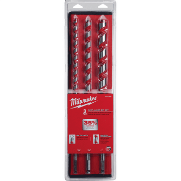 Milwaukee Tool Ship Auger Bit 18" Set - 3 PC