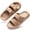 Brown, variant on BERANMEY Double Buckle Adjustable Slides Sandals for Women and Men Casual Pillow Slippers for Women EVA Flat Slides Sandals