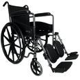 thumbnail image 1 of Silla De Ruedas Con Elevapiernas y Descansa Pies Desmontables Marca Wellspring, Plegable, y Duradera, 1 of 6