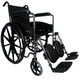 thumbnail image 1 of Silla De Ruedas Con Elevapiernas y Descansa Pies Desmontables Marca Wellspring, Plegable, y Duradera, 1 of 6