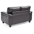 thumbnail image 3 of Passion Furniture PF-G905A-L Gallant 57 in. Flared Arm Faux Leather Straight Sofa in Cappuccino, 3 of 5