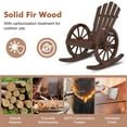 thumbnail image 5 of Kinbor Wooden Outdoor Rocker Porch Slat Back Rocking Chair, 5 of 9