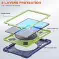 thumbnail image 3 of Funda protectora de color para Samsung Tab S7 Plus de 12,4 pulgadas con soporte para bolígrafo, anillo ajustable grande y protección contra golpes., 3 of 5