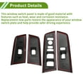 thumbnail image 6 of Unique Bargains 4 Pcs Window Switch Bezel Cover Door Control Switch Panel Trim for Honda CRV 2023-2025 Plastic Black, 6 of 6