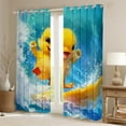 thumbnail image 2 of Erosebridal Yellow Duck Curtains for Living Room,Ocean Surfing 30%-50% Blackout Curtains Set of 2 (38x45),Kawaii Cartoon Curtains and Drapes (38x45),Animal Bedroom Decorative, 2 of 6